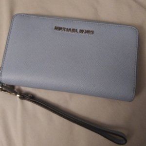 Michael Kors Blue Wristlet Wallet